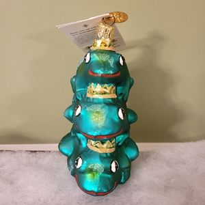 Christopher Radko "Leap of Faith Frogs" Ornament